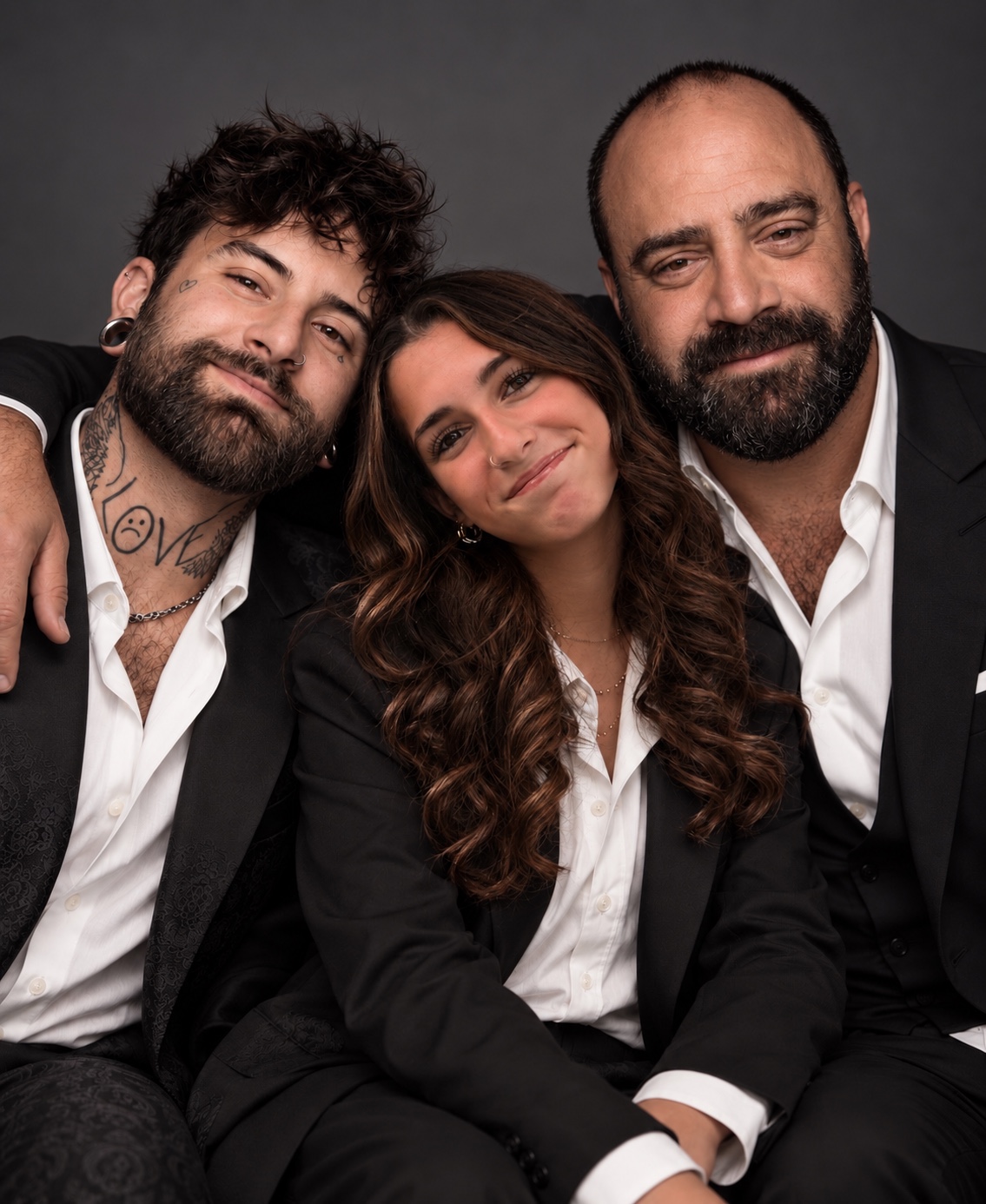 Family portrait of Chris, Jaret, and their daughter Avery
